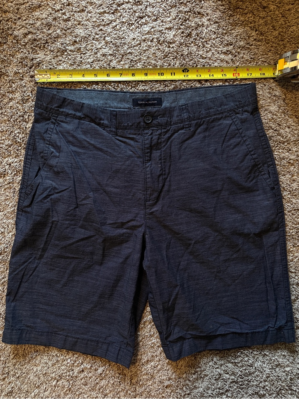 Tommy Hilfiger Men’s Navy Blue Flat Front Shorts
